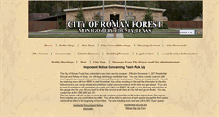 Desktop Screenshot of cityofromanforest.com