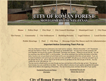 Tablet Screenshot of cityofromanforest.com